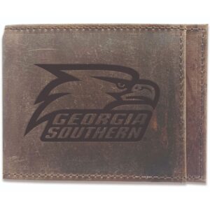 Brown Georgia Southern Eagles Bifold Leather Wallet