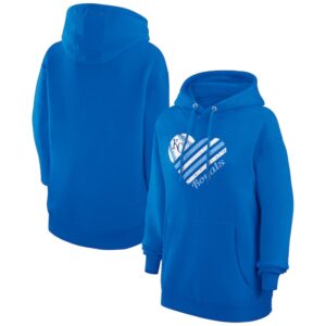 Women's G-III 4Her by Carl Banks  Royal Kansas City Royals Heart Fleece Pullover Hoodie