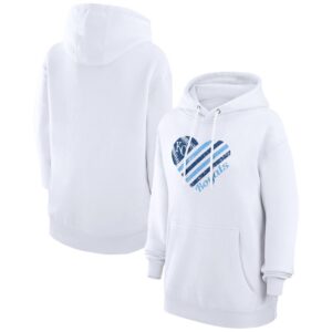 Women's G-III 4Her by Carl Banks  White Kansas City Royals Heart Fleece Pullover Hoodie