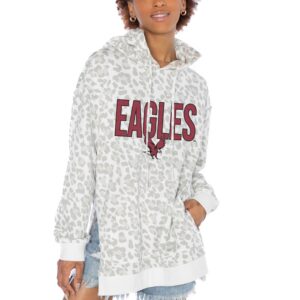 Women's Gameday Couture  White North Carolina Central Eagles Fierce Fan Side-Slit Pullover Hoodie