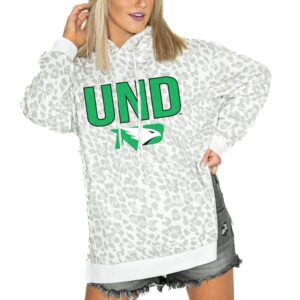 Women's Gameday Couture  White North Dakota Fierce Fan Side-Slit Pullover Hoodie