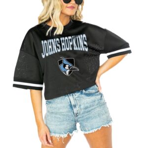 Women's Gameday Couture  Black Johns Hopkins Blue Jays Game Face Fashion Jersey