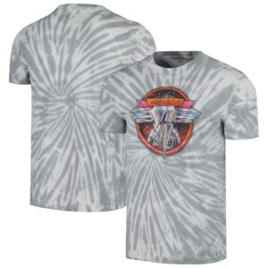 Unisex  Gray Van Halen Chrome Logo Dip-Dye T-Shirt