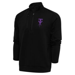 Men's Antigua  Black The Undertaker Generation Quarter-Zip Pullover Top