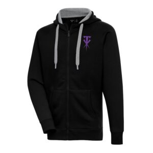 Men's Antigua  Black The Undertaker Victory Full-Zip Hoodie