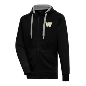 Men's Antigua  Black WWE Victory Full-Zip Hoodie