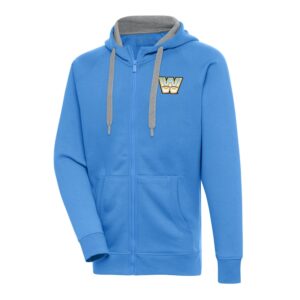 Men's Antigua  Powder Blue WWE Victory Full-Zip Hoodie