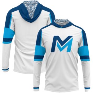Men's ProSphere  White Mid Michigan College Throwback Logo Long Sleeve Hoodie T-Shirt