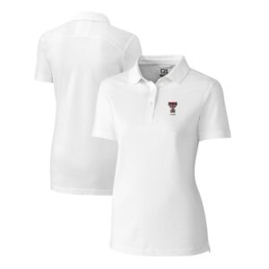 Women's Cutter & Buck  White Texas Tech Red Raiders Alumni Advantage Tri-Blend Pique Polo