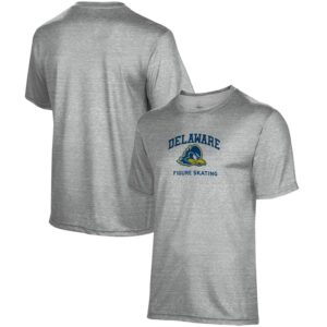 Youth ProSphere  Gray Delaware Fightin' Blue Hens Figure Skating Logo T-Shirt