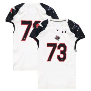 Texas Tech Red Raiders Team-Issued #73 White and Black Jersey from the 2013 NCAA Football Season