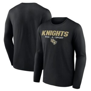 Men's Black UCF Knights Authentic Pick-A-Sport Long Sleeve T-Shirt