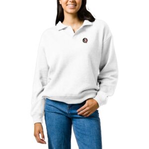 Women's League Collegiate Wear  White Florida State Seminoles Victory Springs Tri-Blend Collared Pullover Sweatshirt