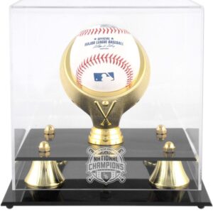 LSU Tigers 2023 College World Series Champions Golden Classic Baseball Logo Display Case