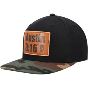 Men's  Black "Stone Cold" Steve Austin 3:16 Patch Adjustable Hat
