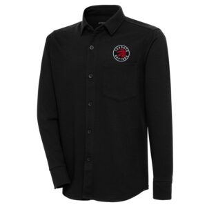 Men's Antigua  Black Toronto Raptors Steamer Button-Up Shacket