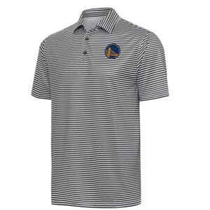Men's Antigua  Black Golden State Warriors Skills Polo