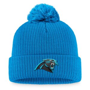 Women's  Fanatics Blue Carolina Panthers Cuffed Knit Hat with Pom