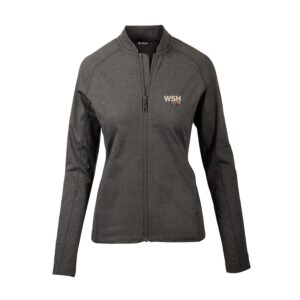 Women's Levelwear  Heather Charcoal Washington Nationals City Connect Ezra Insignia Core Full-Zip Jacket