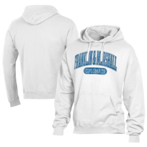 Men's Comfort Wash  White Franklin & Marshall Diplomats Lightweight Fleece Pullover Hoodie