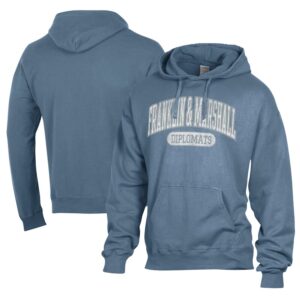 Men's Comfort Wash  Blue Franklin & Marshall Diplomats Lightweight Fleece Pullover Hoodie