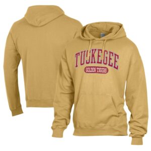 Men's Comfort Wash  Gold Tuskegee Golden Tigers Lightweight Fleece Pullover Hoodie