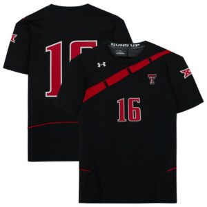 Texas Tech Red Raiders Team-Issued #16 Black Jersey from the Athletics Program