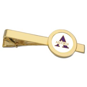 Gold Alcorn State Braves Tie Bar