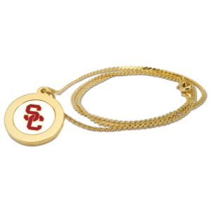 Gold USC Trojans Pendant Necklace