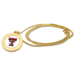 Gold Texas Tech Red Raiders Pendant Necklace