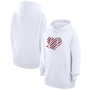 Women's G-III 4Her by Carl Banks  White Ottawa Senators Heart Pullover Hoodie