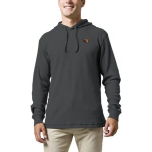 Men's League Collegiate Wear  Charcoal Oregon State Beavers  Waffle Knit Pullover Hoodie