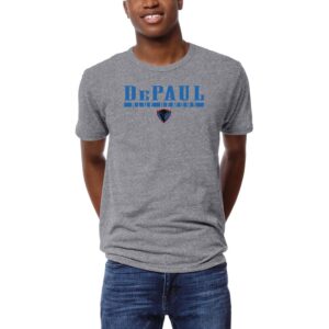 Men's League Collegiate Wear  Heather Gray DePaul Blue Demons  Victory Falls Tri-Blend T-Shirt