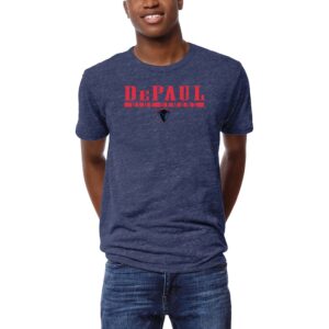 Men's League Collegiate Wear  Heather Royal DePaul Blue Demons  Victory Falls Tri-Blend T-Shirt