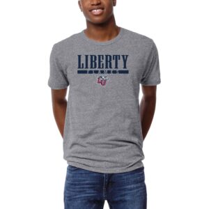 Men's League Collegiate Wear  Heather Gray Liberty Flames  Victory Falls Tri-Blend T-Shirt