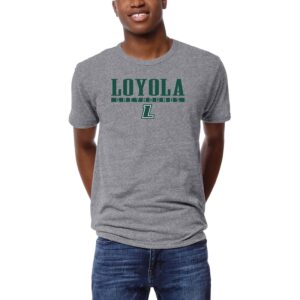 Men's League Collegiate Wear  Heather Gray Loyola Greyhounds  Victory Falls Tri-Blend T-Shirt