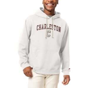 Men's League Collegiate Wear  White Charleston Cougars  Essential Fleece Pullover Hoodie