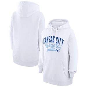 Women's G-III 4Her by Carl Banks  White Kansas City Royals Filigree Team Pullover Hoodie