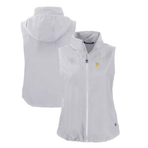 Women's Cutter & Buck  Gray Pittsburgh Pirates Charter Eco Recycled Full-Zip Vest