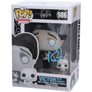 Johnny Depp Corpse Bride Autographed Victor with Scraps #986 Funko Pop! Vinyl Figure - Signed in Light Blue Ink - BAS