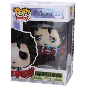 Johnny Depp Edward Scissorhands Autographed Edward with Kirigami #984 Funko Pop! Figurine - Signed in Light Blue Ink - BAS