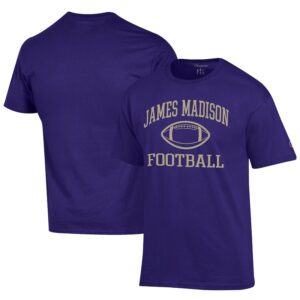 Men's Champion  Purple James Madison Dukes Football Jersey T-Shirt