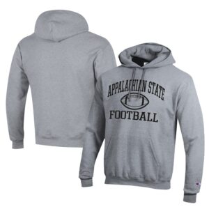 Men's Champion  Gray Appalachian State Mountaineers Football Eco Powerblend Pullover Hoodie