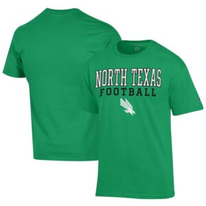 Men's Champion  Kelly Green North Texas Mean Green Football Jersey T-Shirt