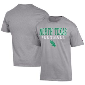 Men's Champion  Gray North Texas Mean Green Football Jersey T-Shirt