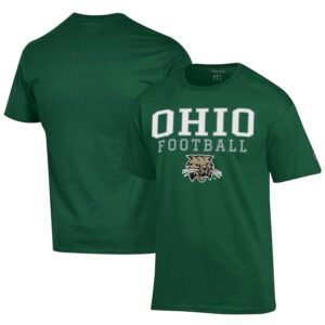 Men's Champion  Green Ohio Bobcats Football Jersey T-Shirt
