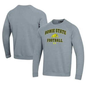 Men's Under Armour  Gray Bowie State Bulldogs Football All Day Fleece Pullover Sweatshirt