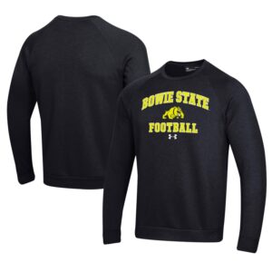 Men's Under Armour  Black Bowie State Bulldogs Football All Day Fleece Pullover Sweatshirt