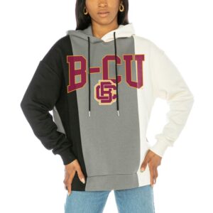 Women's Gameday Couture  Black/White Bethune-Cookman Wildcats Victory Tri-Color Pullover Hoodie