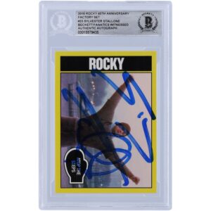 Sylvester Stallone Rocky Autographed 2016 Topps Rocky 40th Anniversary Factory Set #23 Beckett Fanatics Witnessed Authenticated Card